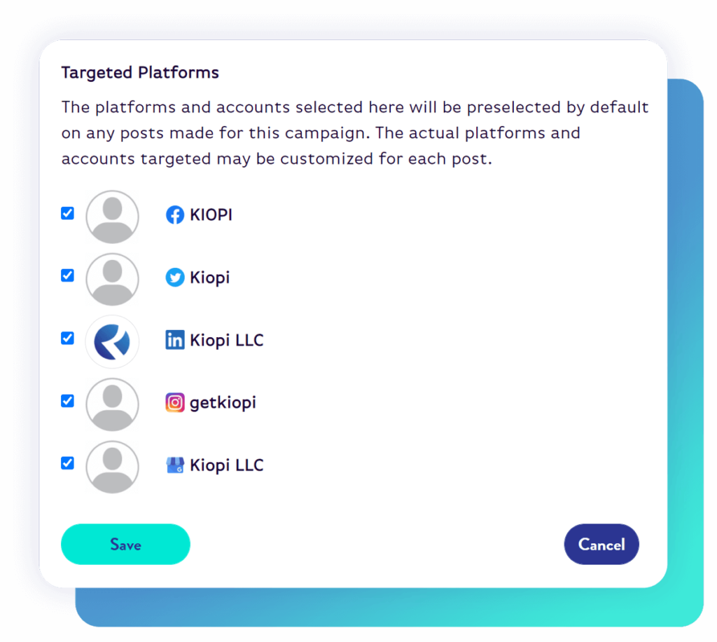 targeted platforms