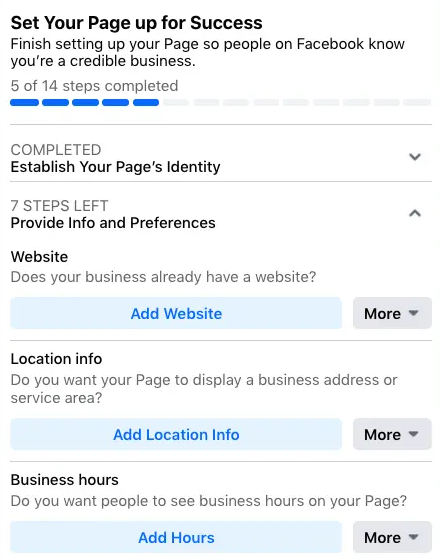Making a Facebook business page